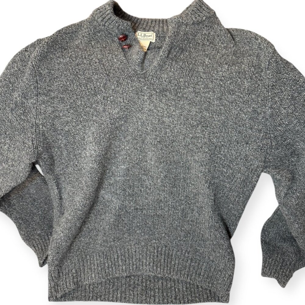 L.L.Bean Gray Lambswool Sweater – NWT – Size M (Regular)